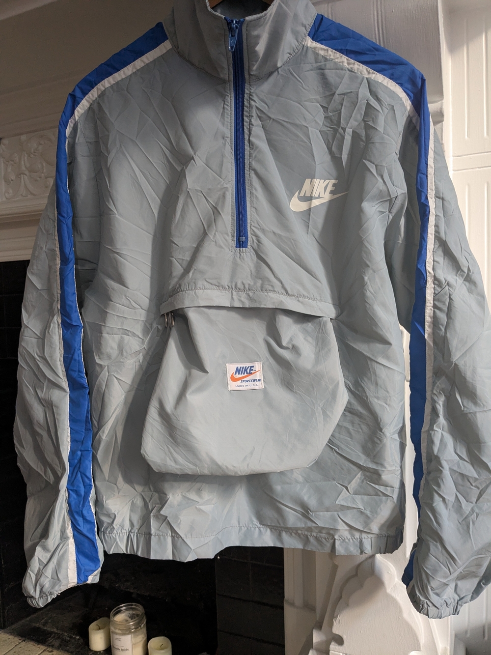 Vtg Nike SPORTSWEAR Windbreaker Quarter 1/4 Men's jacket '70's M